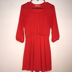 Lush Longsleeve dress in safety orange size M